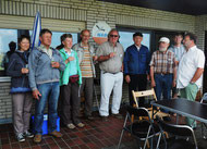 Saisoneröffnung 2015 / NABUs, Freunde und Wendtorfs Brgm. Otto Steffen (4.v.r.)  Foto: Erika Altmann